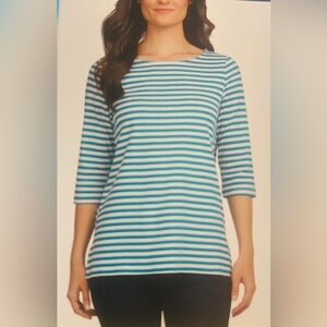 Lands' End 3/4 Sleeve Boat Neck Pima Cotton Tee.
🆕 100% Cotton. Size Small